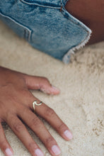 Load image into Gallery viewer, brass wave ring
